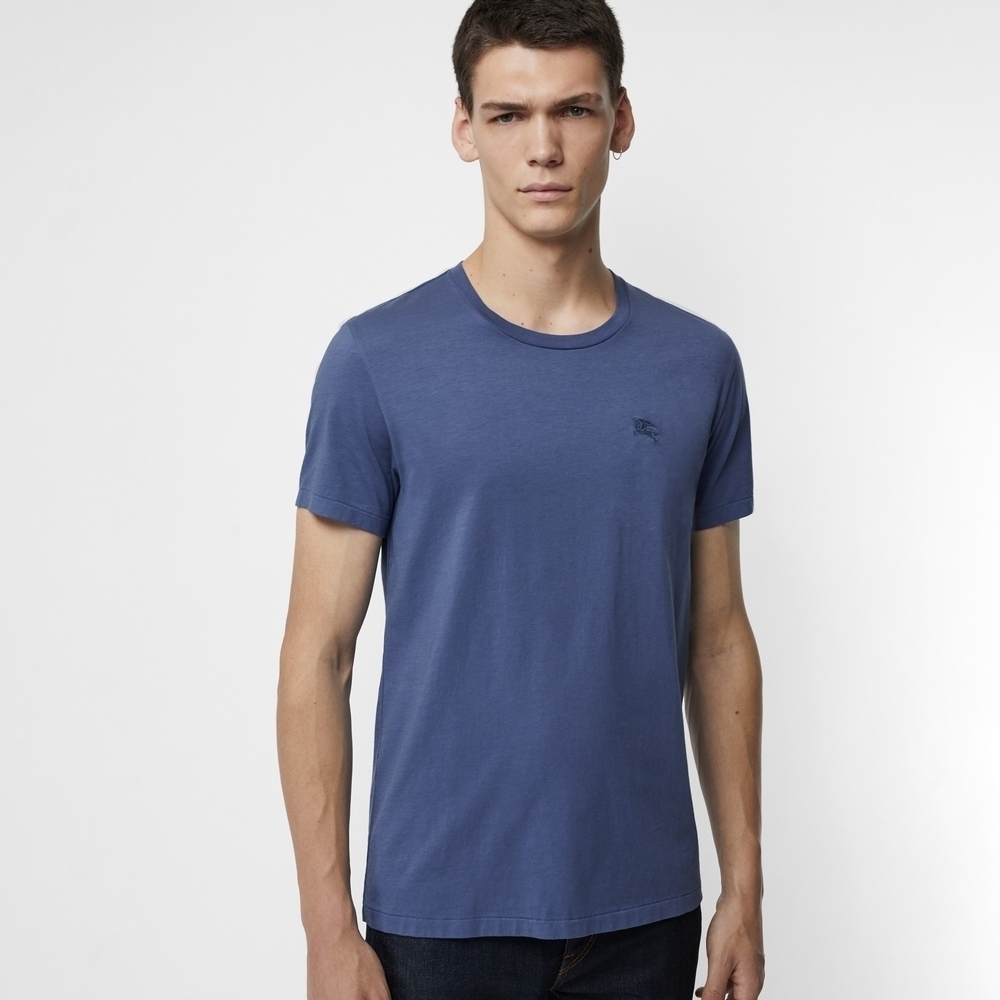 BURBERRY Brit Tansford Blue Cotton Short Sleeve T-shirt Men's Size M